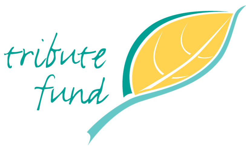 Tribute Funds logo with yellow and green leaf